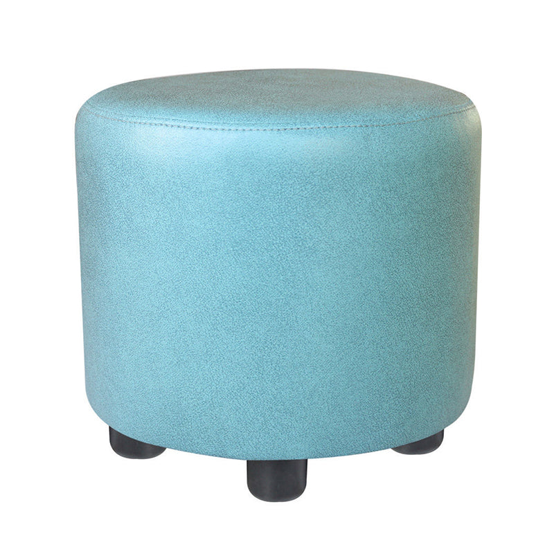 Popular Round Pouf Chair Contrast Color Cotton Water Resistant Footstool Ottoman