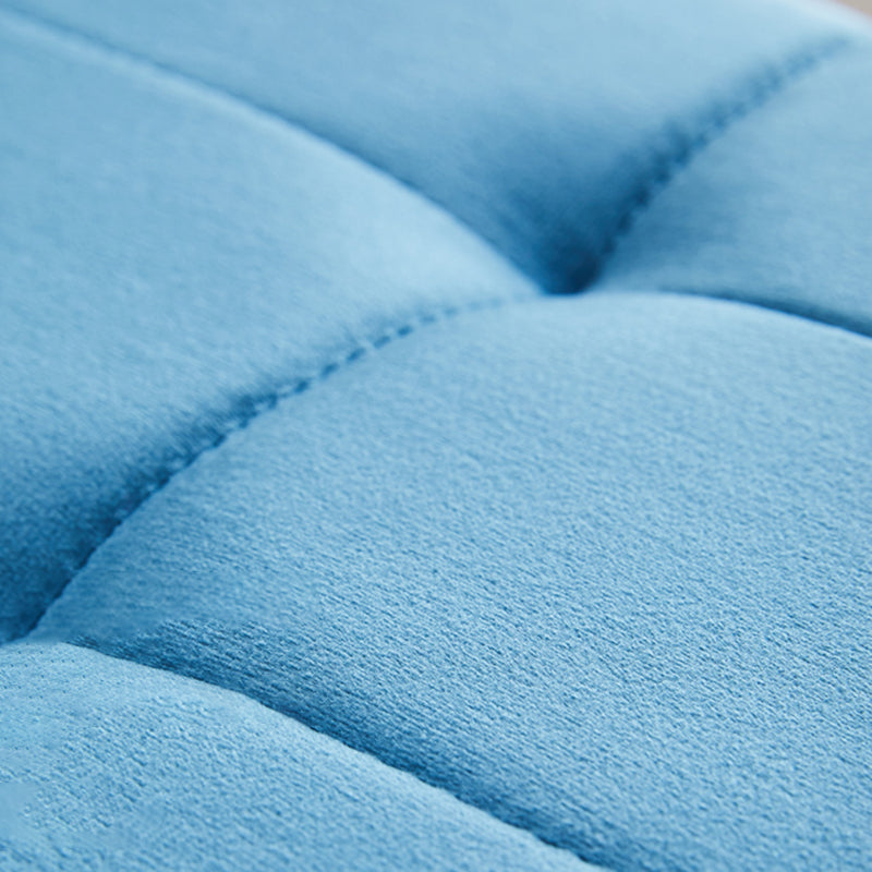 Contemporary Ottoman Faux Leather Upholstered Tufted Rectangle Ottoman with Bottom Rack