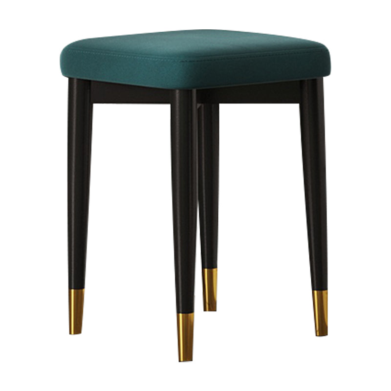 Contemporary Tear Resistant Ottaman Square Orange Velvet Standard