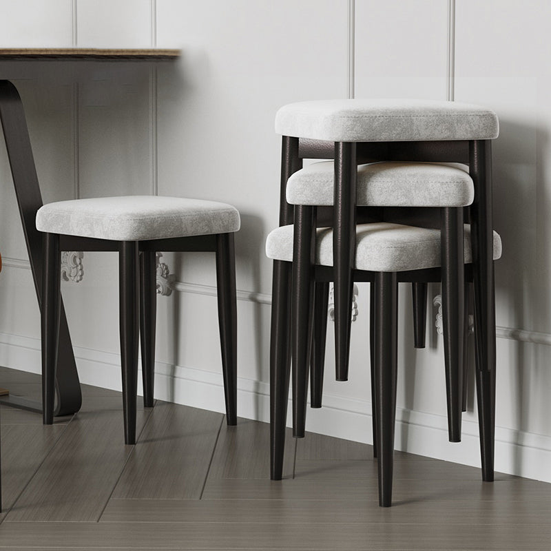 Contemporary Tear Resistant Ottaman Square Orange Velvet Standard