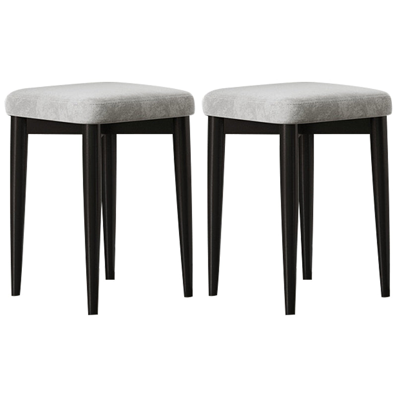 Contemporary Tear Resistant Ottaman Square Orange Velvet Standard