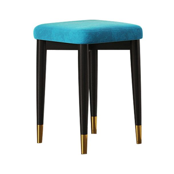 Contemporary Tear Resistant Ottaman Square Orange Velvet Standard