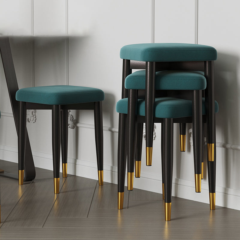 Contemporary Tear Resistant Ottaman Square Orange Velvet Standard