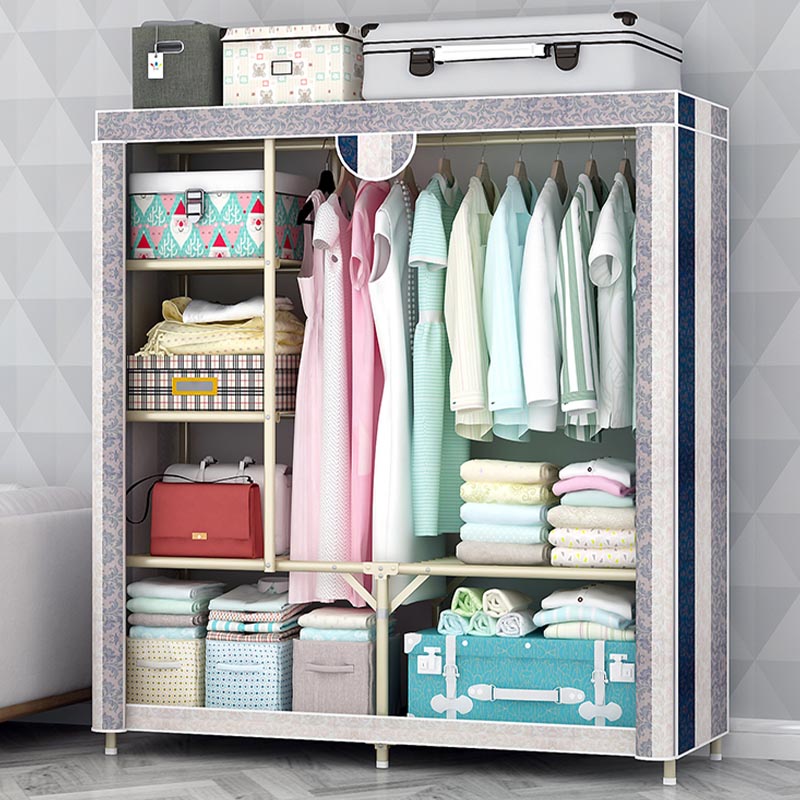 Contemporary Style Wardrobe Steel Bedroom Wardrobe Closet with Door