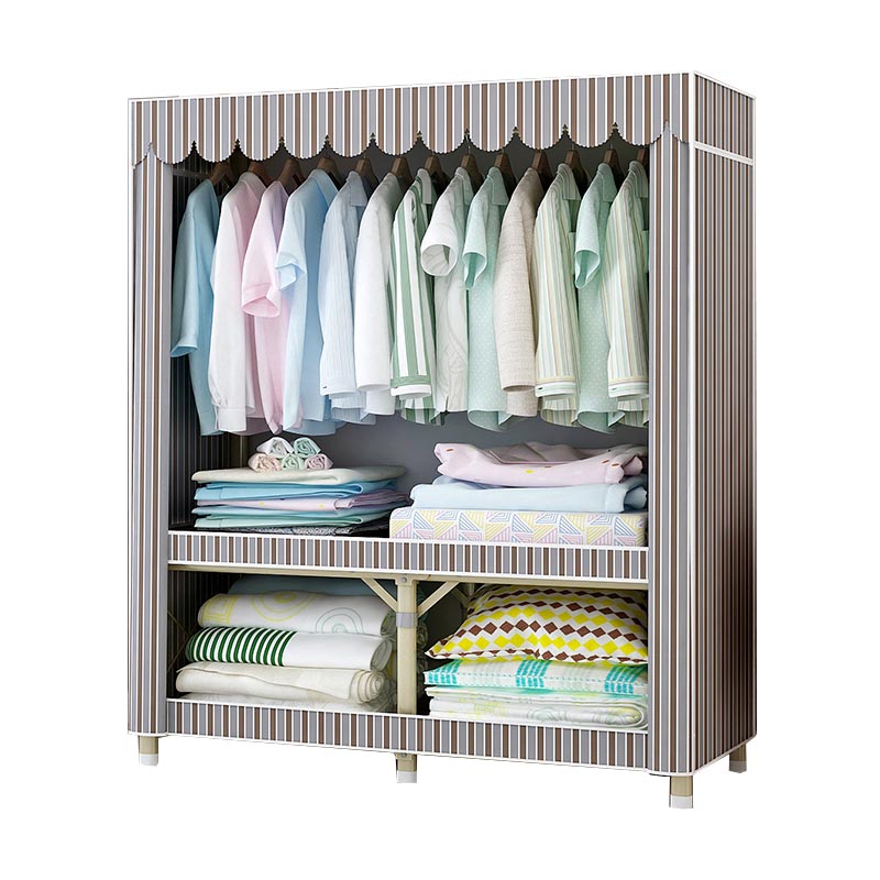 Contemporary Style Wardrobe Steel Bedroom Wardrobe Closet with Door