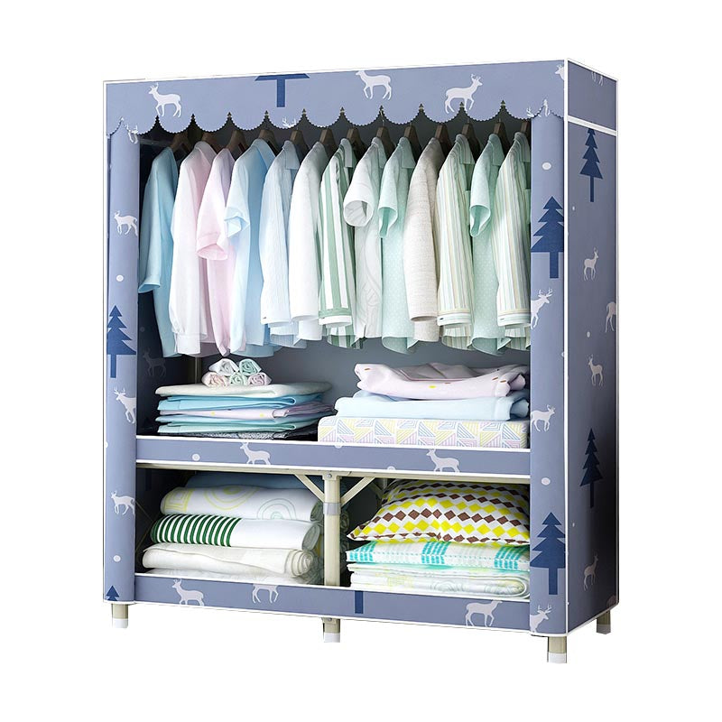 Contemporary Style Wardrobe Steel Bedroom Wardrobe Closet with Door