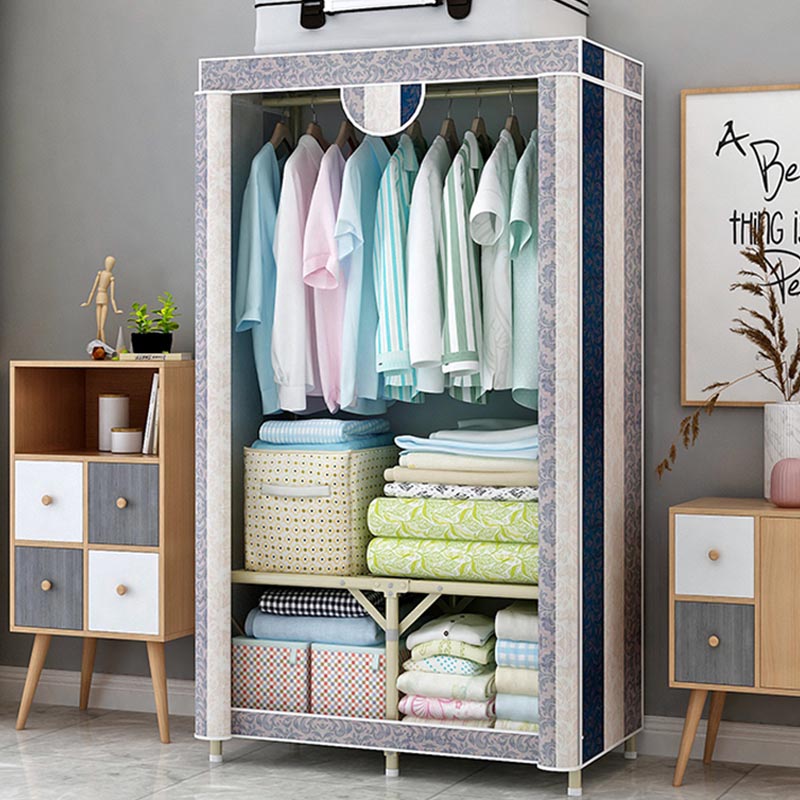 Contemporary Style Wardrobe Steel Bedroom Wardrobe Closet with Door