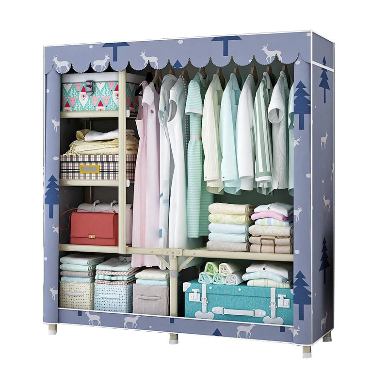 Contemporary Style Wardrobe Steel Bedroom Wardrobe Closet with Door