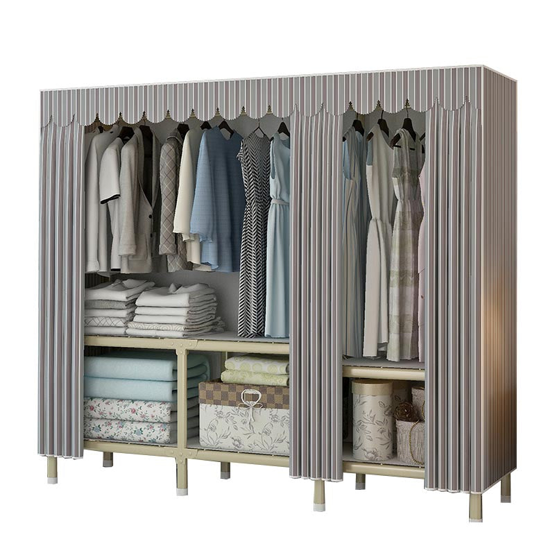 Contemporary Style Wardrobe Steel Bedroom Wardrobe Closet with Door