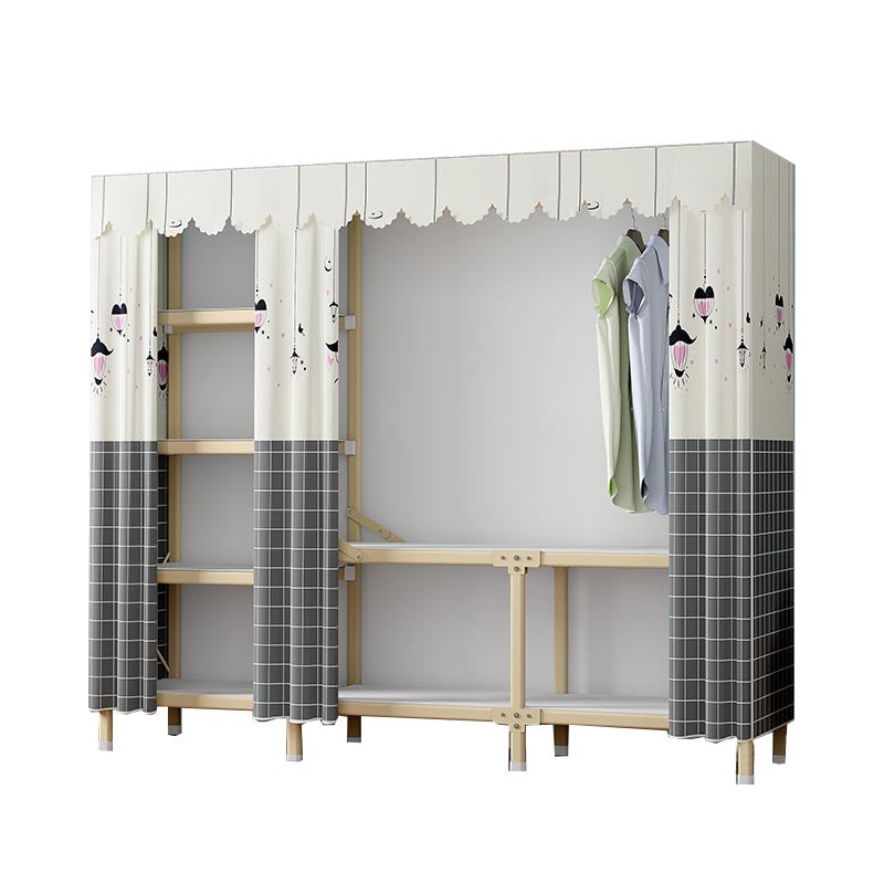 Contemporary Style Wardrobe Steel Bedroom Wardrobe Closet with Door