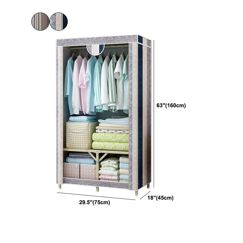 Contemporary Style Wardrobe Steel Bedroom Wardrobe Closet with Door