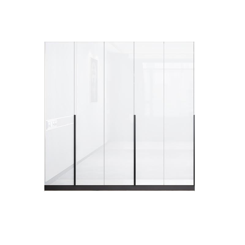 White Wooden Wardrobe Modern Cloth Rod Included Wardrobe Closet for Home