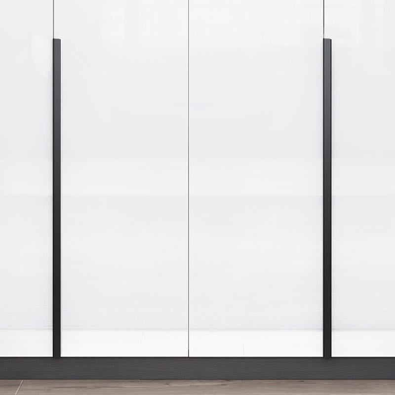 White Wooden Wardrobe Modern Cloth Rod Included Wardrobe Closet for Home