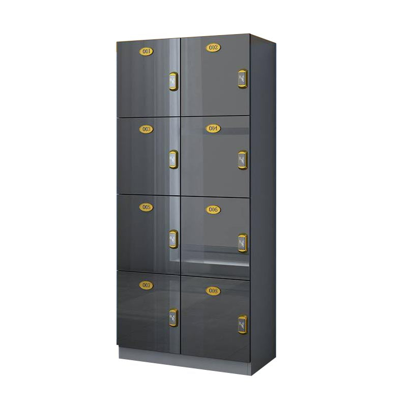 Modern Mirrored Finish Non-Hanging Armoire Manufactured Wood Storage Cabinet