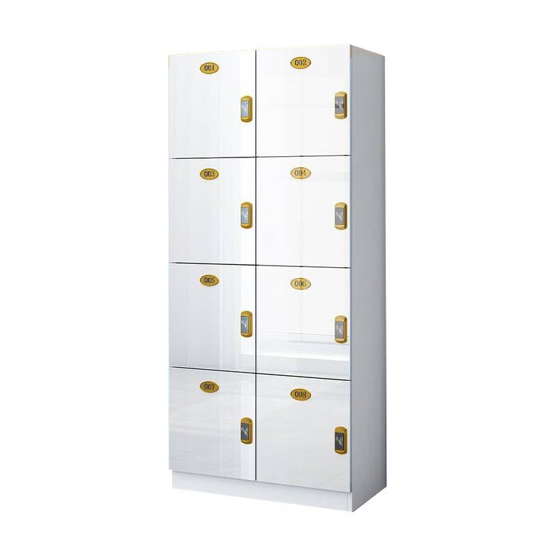 Modern Mirrored Finish Non-Hanging Armoire Manufactured Wood Storage Cabinet