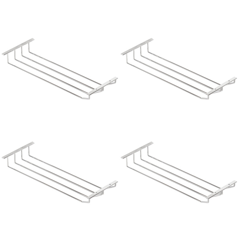 Metal Hanging Wine Glass Rack Modern Glass & Stemware Holder in Chrome