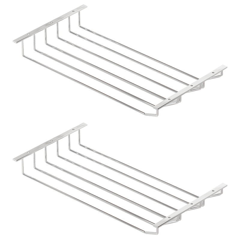 Metal Hanging Wine Glass Rack Modern Glass & Stemware Holder in Chrome