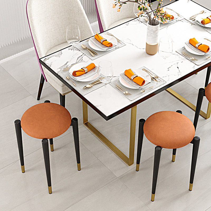 Modern Tear Resistant Pouf Circle Shape Dark Green Velvet Ottoman