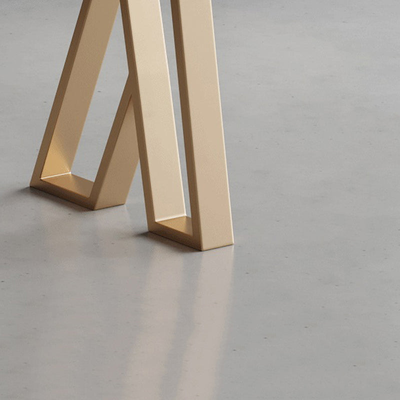 Glam 1/2/5 Pieces Bar Table Set Rectangle Bar Table with Metal High Stools