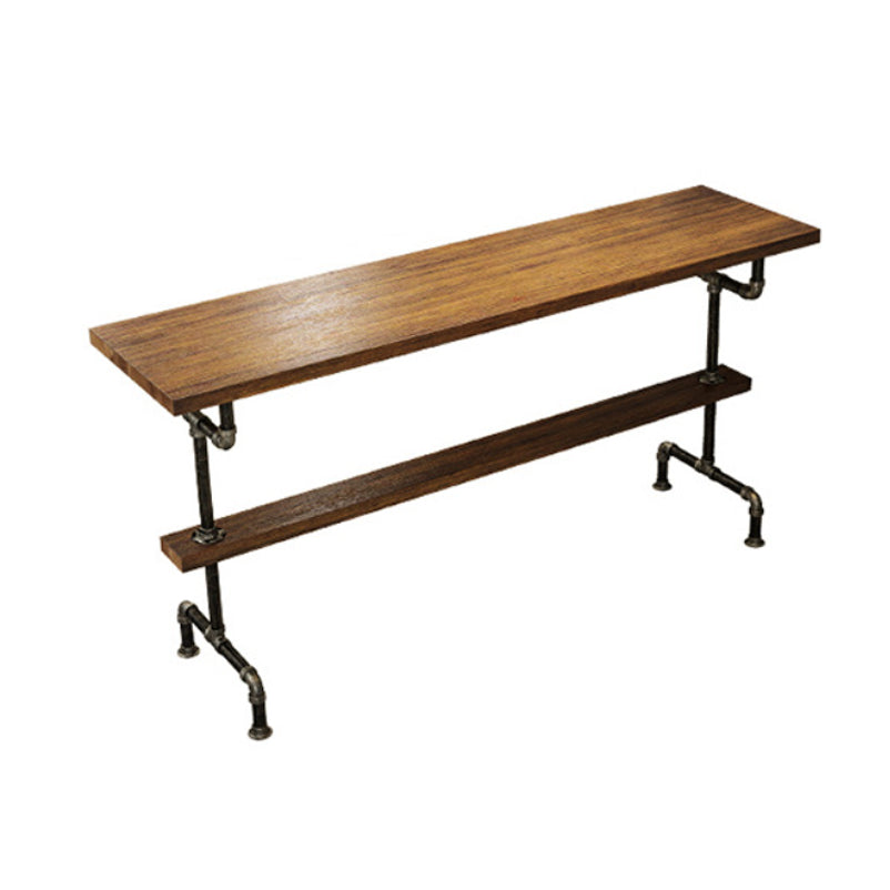 Industrial Pub Dining Set 1/4/7 Pieces Trestle Coffee Shop Wood Pub Table Set