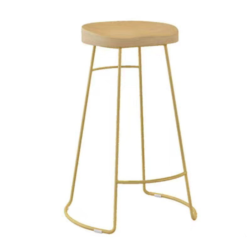 Modern Rectangular Pub Table Set 1/3 Pic Wooden Counter Table with Backless Stool