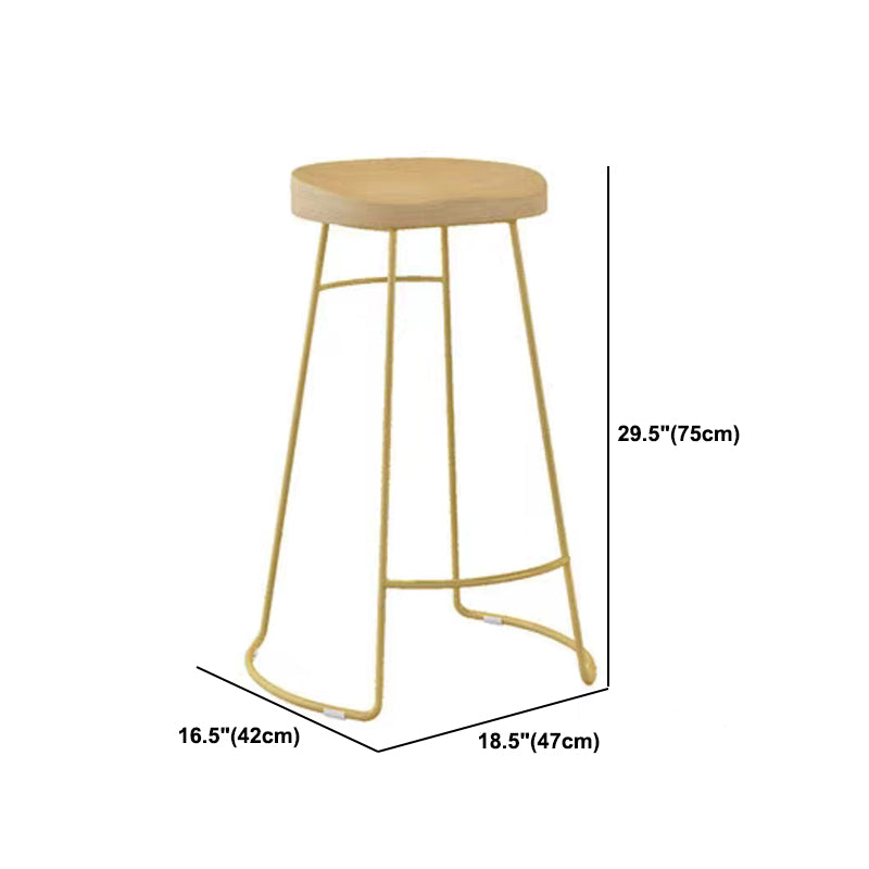 Modern Rectangular Pub Table Set 1/3 Pic Wooden Counter Table with Backless Stool