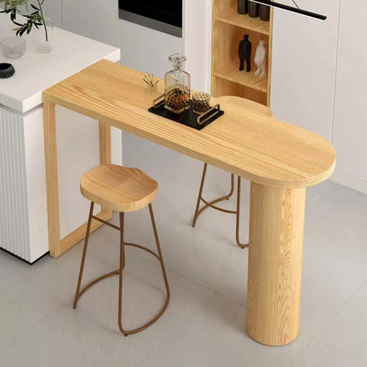 Industrial Irregular Pub Table Set 1/3 Pieces Wooden Counter Table Set