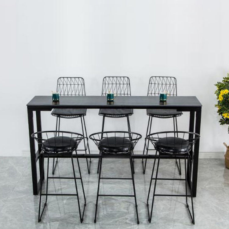 Glam Living Room Counter Set 1/2/3/4/7 Pieces Rectangle Trestle Bar Pub Table Set