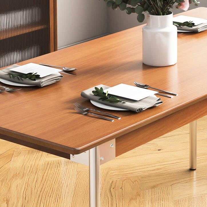 Industrial 1/2/3/4/5 Pieces Rectangle Dining Set Solid Wood Dining Room Table with Chairs