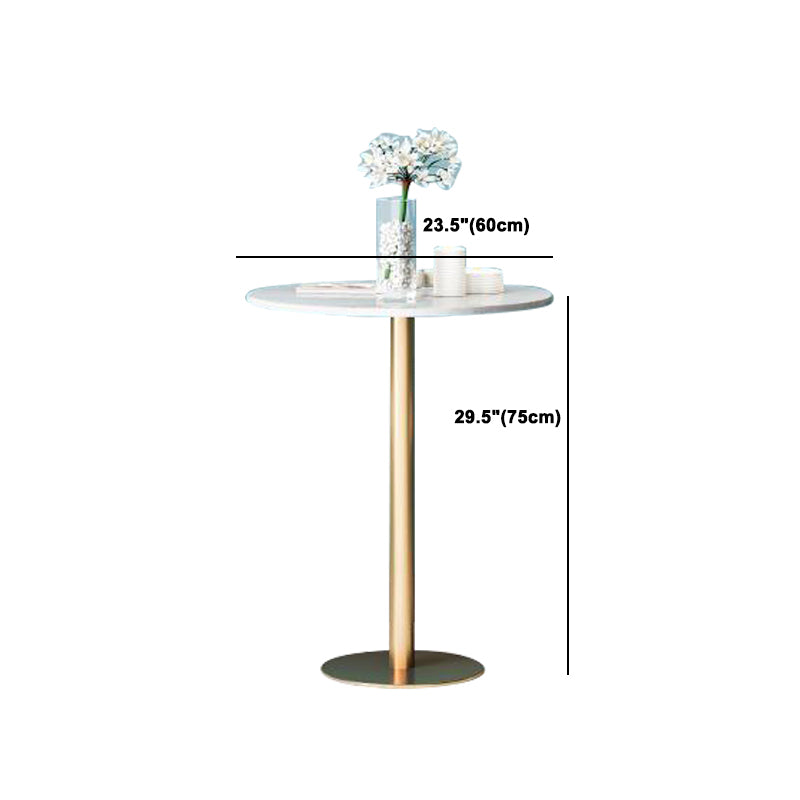 Glam Sintered Stone Dining Set Round 1/2/3/5 Pieces Dining Set for Home Use