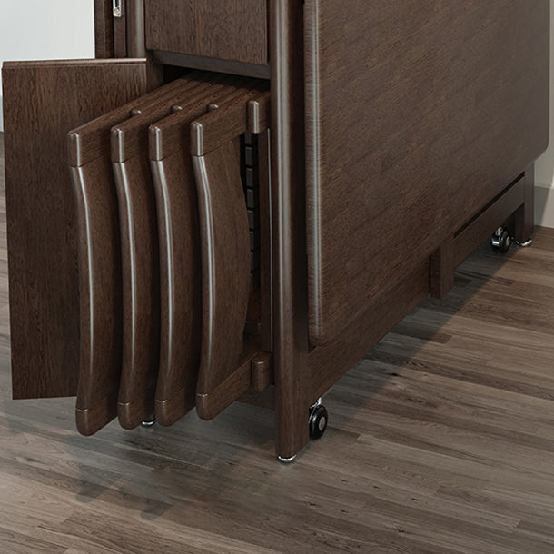 Modern Dining Set 1/2 Pcs Solid Wood Dining Table with Drop Leaf