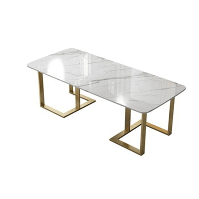 Contemporary Style Rectangle Table Set 1/2/7 Pieces Dining Set for Home