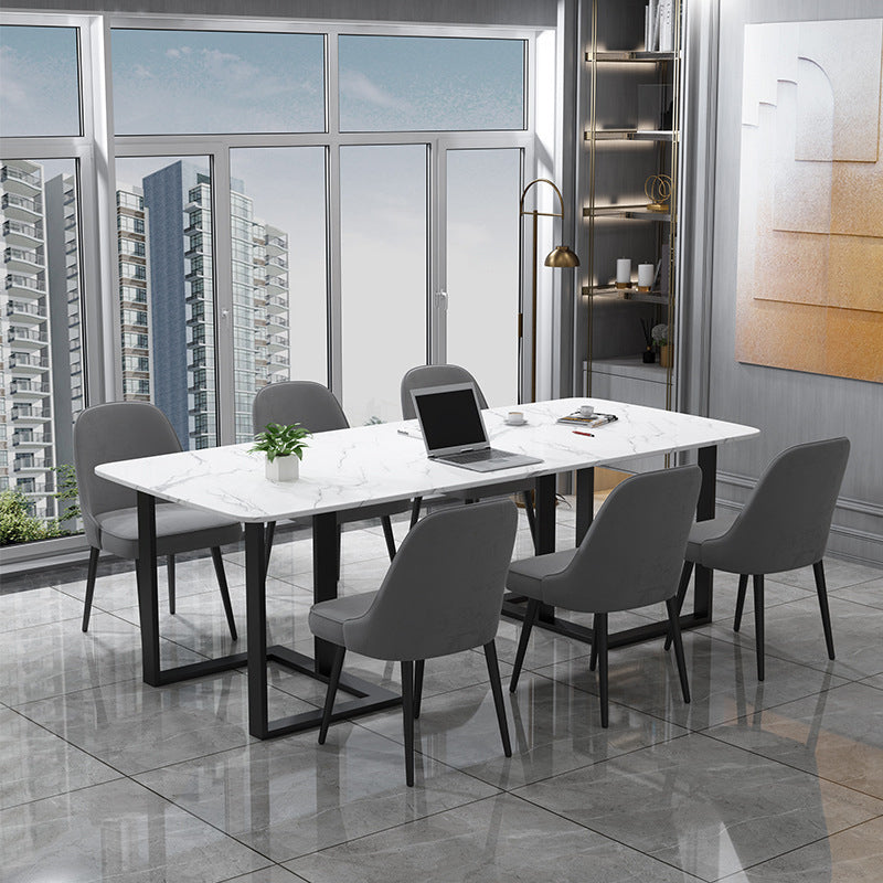 Contemporary Style Rectangle Table Set 1/2/7 Pieces Dining Set for Home