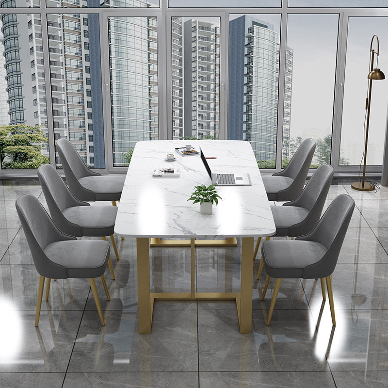 Contemporary Style Rectangle Table Set 1/2/7 Pieces Dining Set for Home