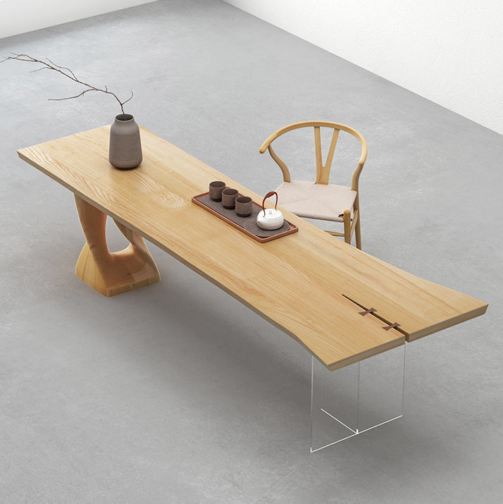 Modern 1/2 Pieces Rectangle Dining Set Solid Wood Dining Room Table with Chairs