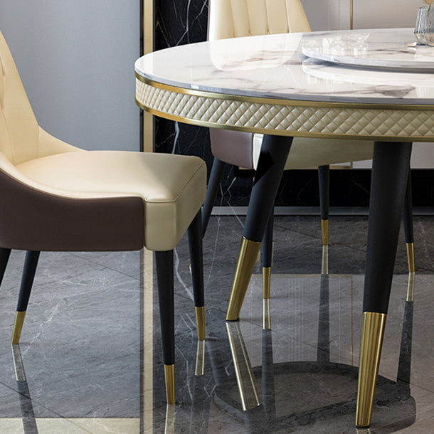 Contemporary Style Round Table Set 1/4/5/6/7/9 Pieces Dining Set for Home