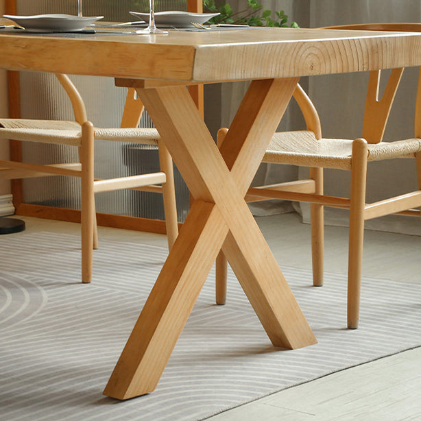 Solid Wood Dining Set 1/2/5 Pcs Rectangle Dining Table with Windsor Chairs