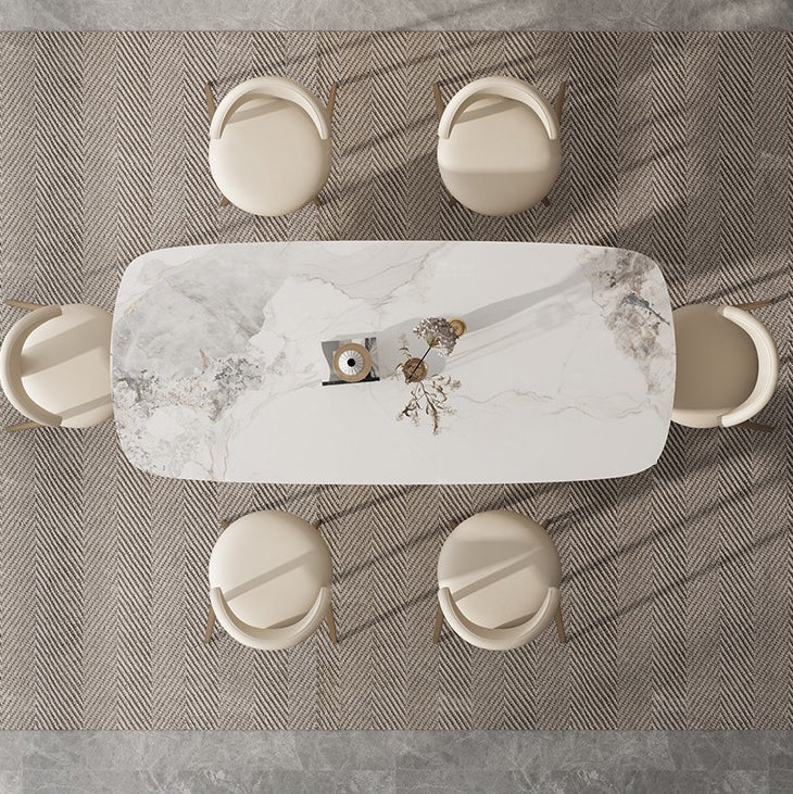 Nordic 1/4/5/7/9 Pieces Rectangle Dining Set Sintered Stone Top Dinette Table Set