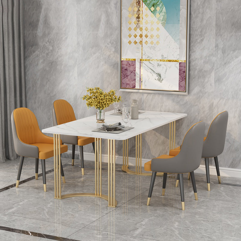 Stone Top Dining Set 1/2/5/6 Pcs Modern Dining Chairs with Upholstered
