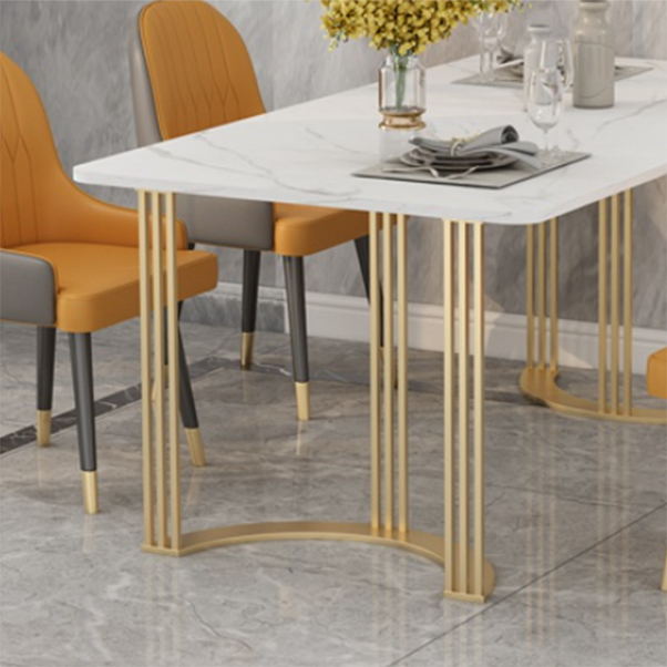 Stone Top Dining Set 1/2/5/6 Pcs Modern Dining Chairs with Upholstered