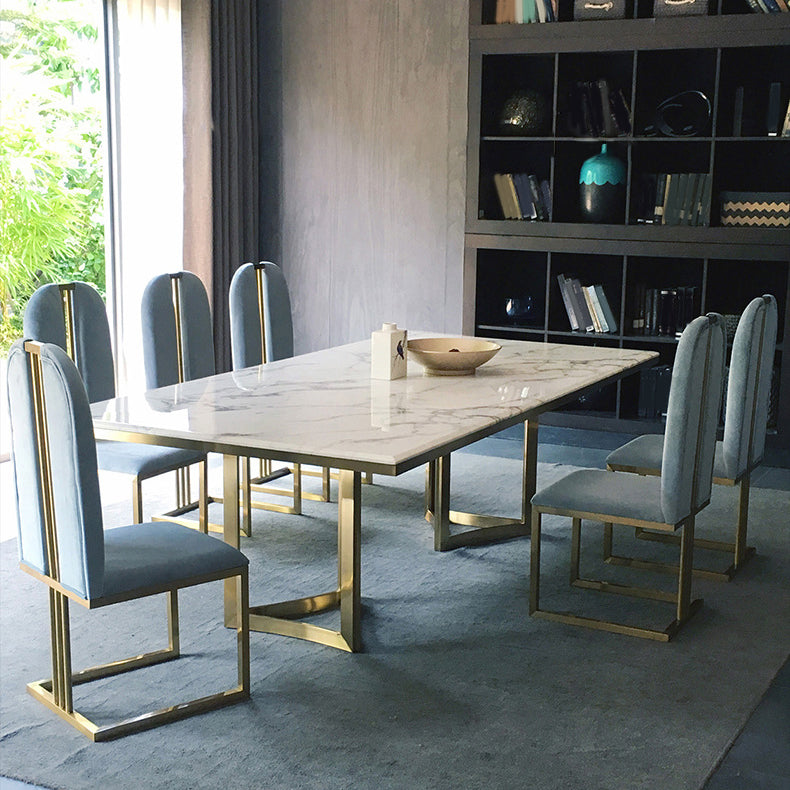 Contemporary Style Rectangle Table Set 1/2/3/5/7 Pieces Dining Set for Home