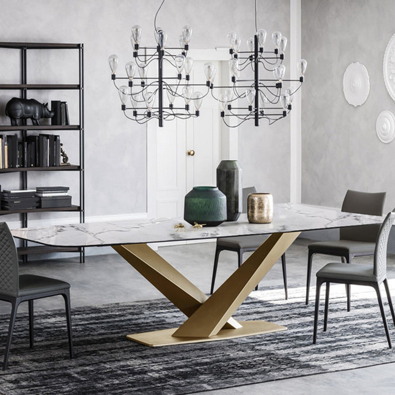 Contemporary Style Rectangle Table Set 1/5/6 Pieces Dining Set for Home