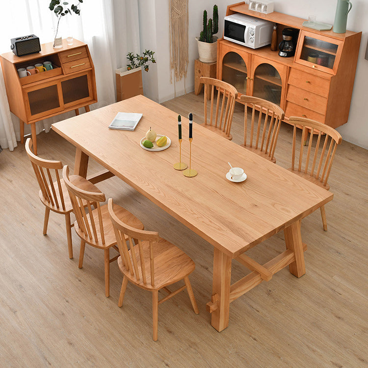 Modern Dining Set 1/2/5/7 Pcs Solid Wood Dining Table and Chairs