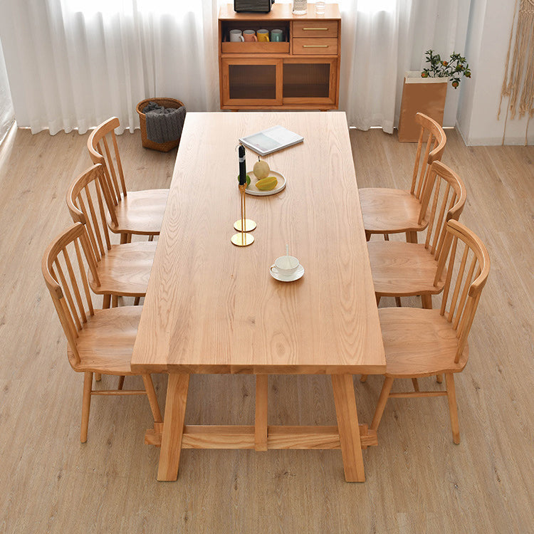 Modern Dining Set 1/2/5/7 Pcs Solid Wood Dining Table and Chairs