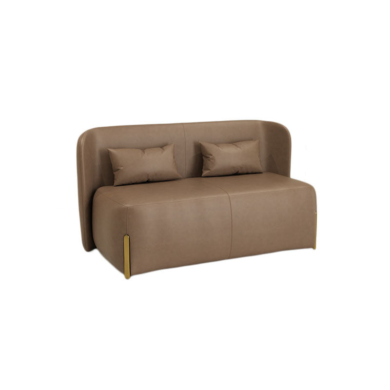 Faux Leather Sofa Armless Tight Back Loveseat for Living Room