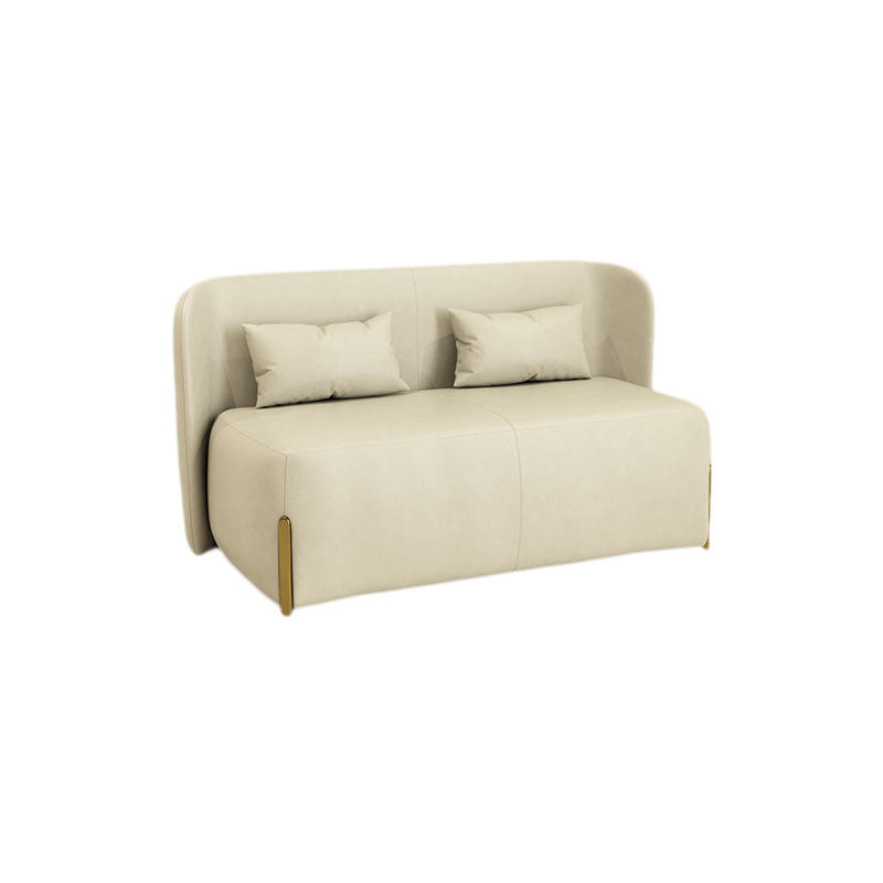 Faux Leather Sofa Armless Tight Back Loveseat for Living Room