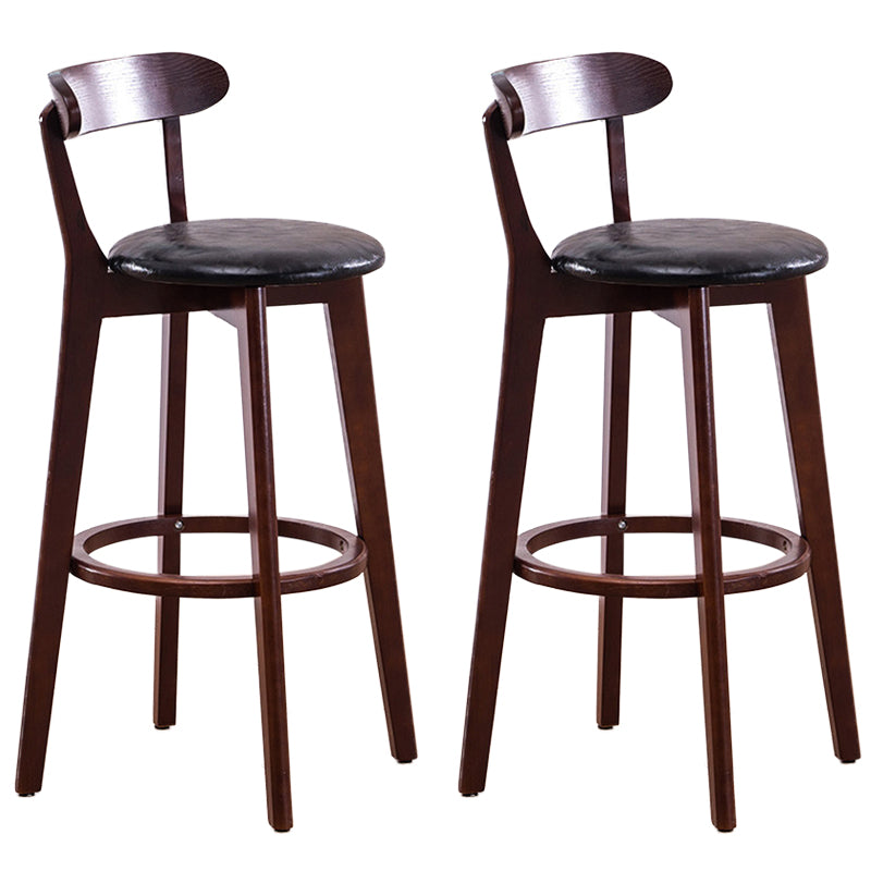 Contemporary Beech Home Barstool Matte Finish Upholstered Bar Stools
