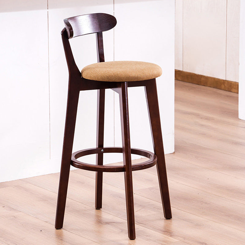 Contemporary Beech Home Barstool Matte Finish Upholstered Bar Stools