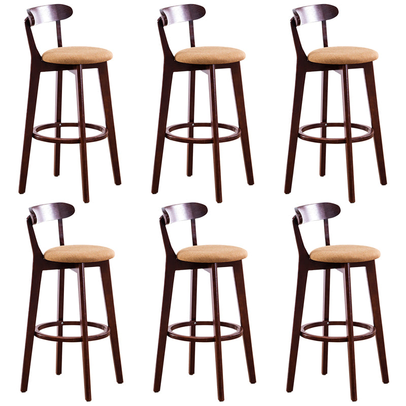Contemporary Beech Home Barstool Matte Finish Upholstered Bar Stools