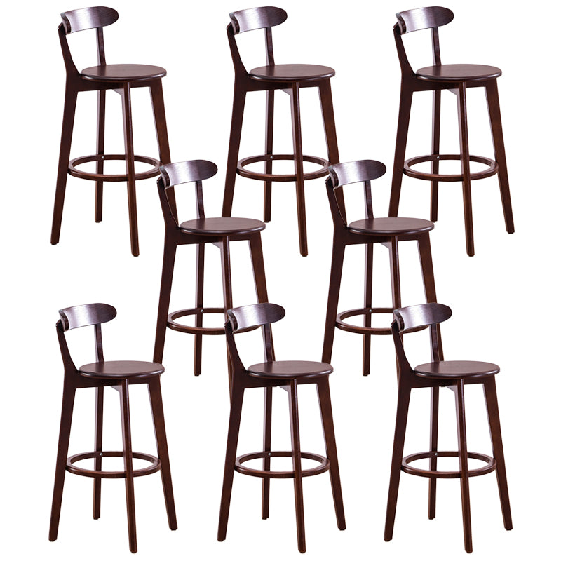 Contemporary Beech Home Barstool Matte Finish Upholstered Bar Stools